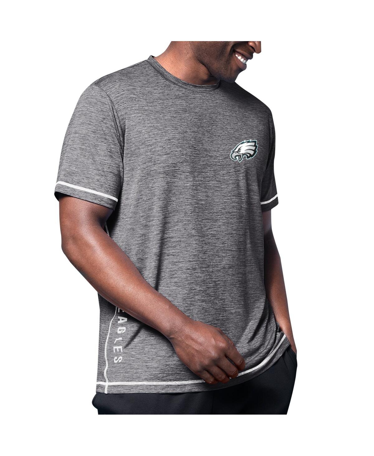 Men's Black Philadelphia Eagles Motion Space-Dye T-Shirt - Black