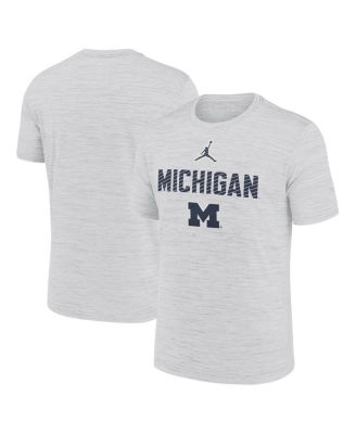 Jordan - Men's White Michigan Wolverines Campus Slant Velocity Performance T-shirt
