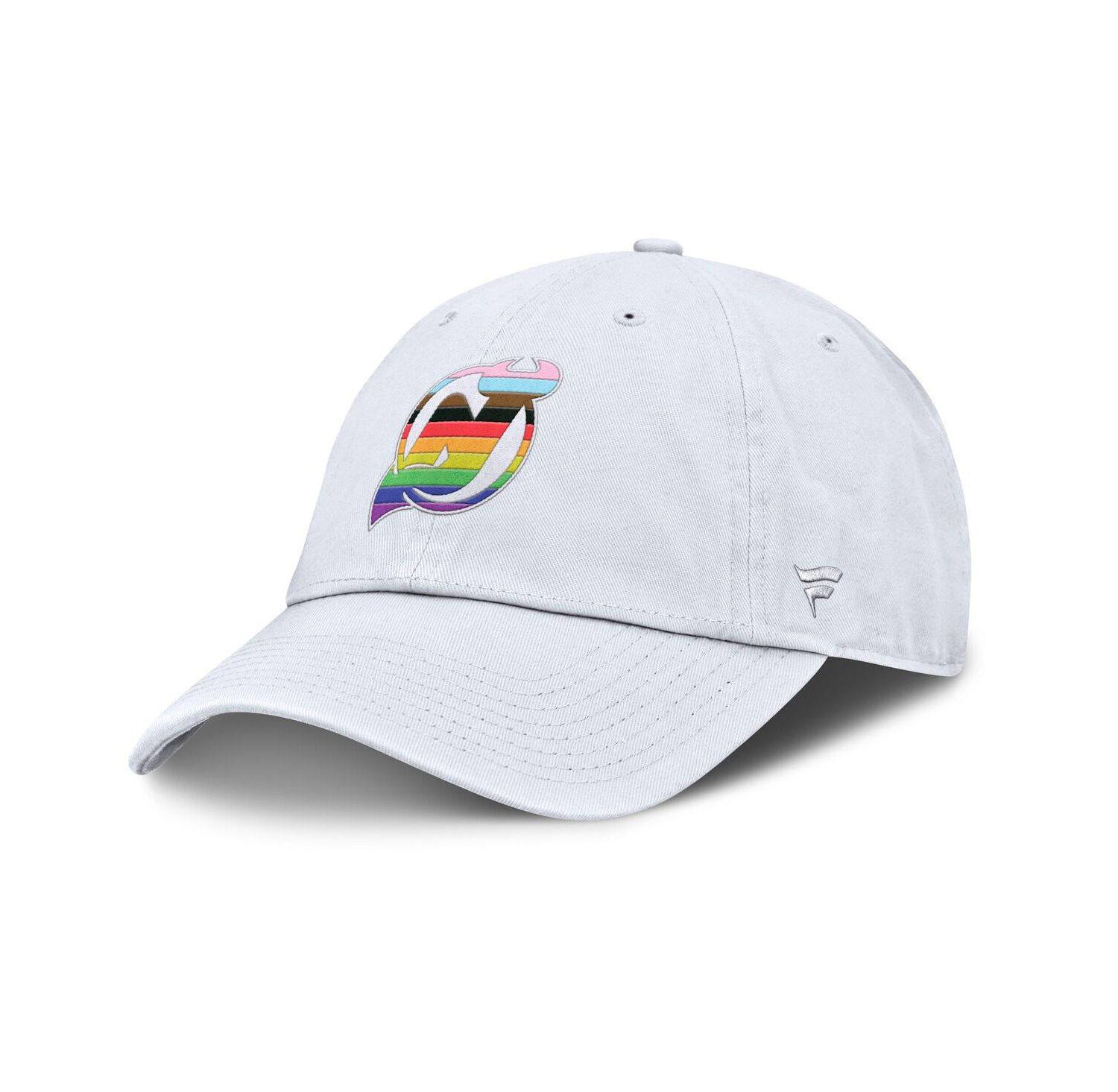 Men's White New Jersey Devils PRIDE Adjustable Hat