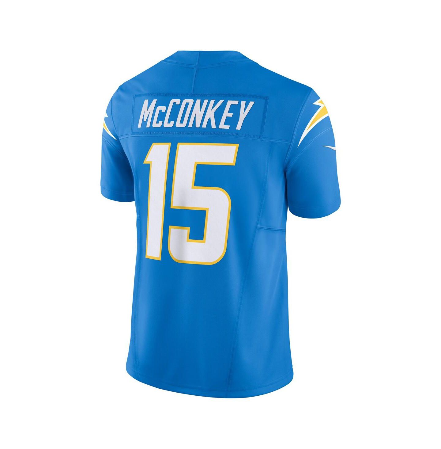 Мужской топ Nike Ladd McConkey Powder Blue Los Angeles Chargers Team Vapor F.U.S.E. Limited Jersey — фото 6