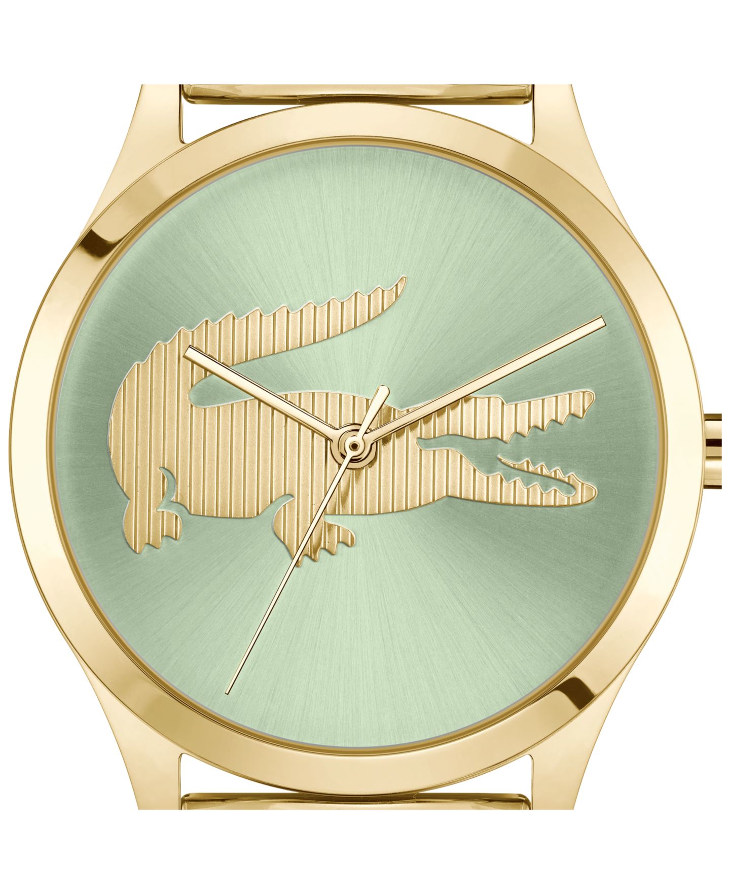 Женские часы Lacoste Crocodelle Gold Tone Stainless Steel Mesh Bracelet Watch, 36mm — фото 4