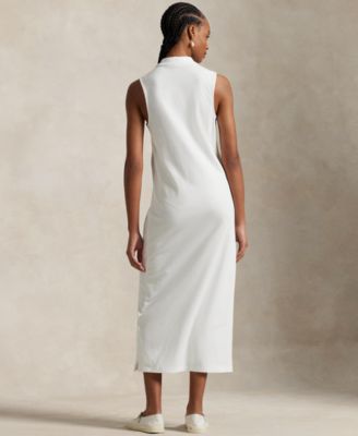 Women's Stretch-Cotton Sleeveless Polo Dress