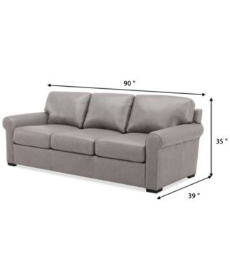 Radley Roll Arm 86" Leather Sofa