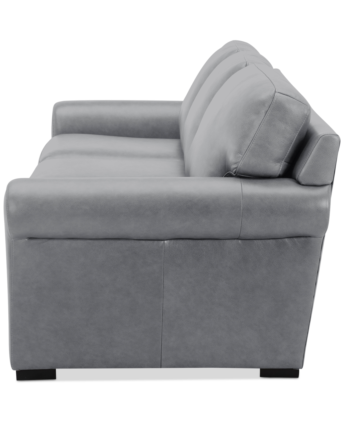 Macy's Radley 86" Leather Roll Arm Sofa, Exclusively At  In Light Grey