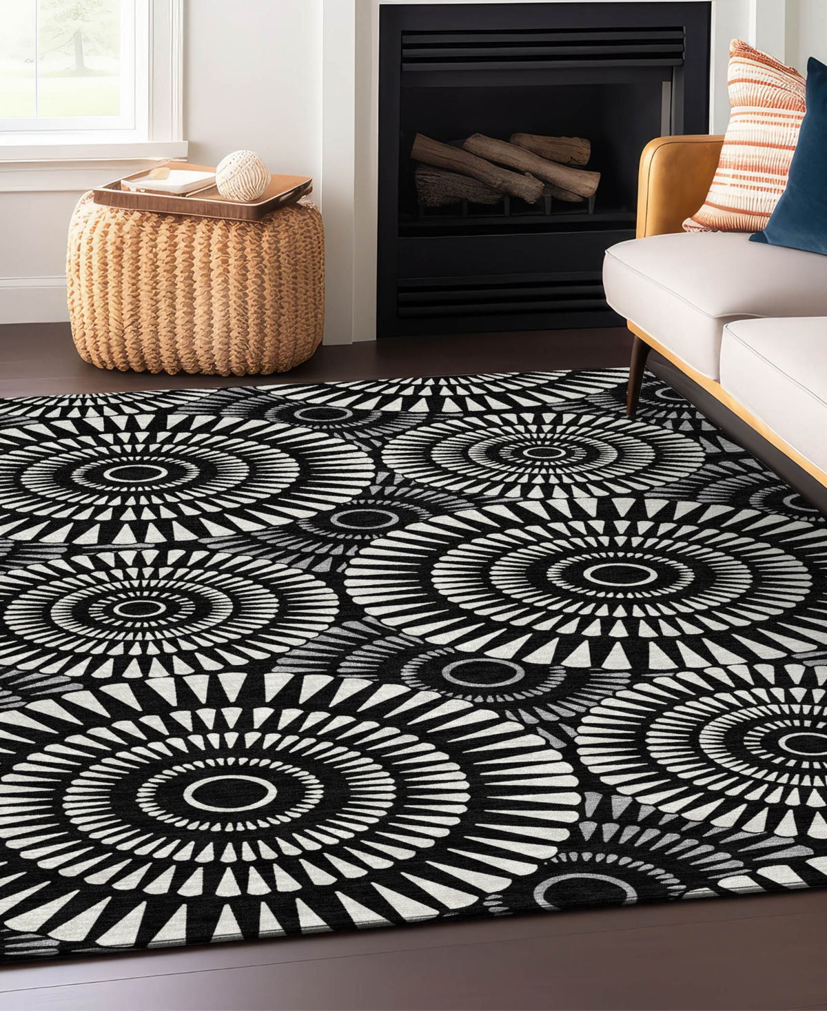 Addison Chantille Acn877 3'x5' Area Rug In Black