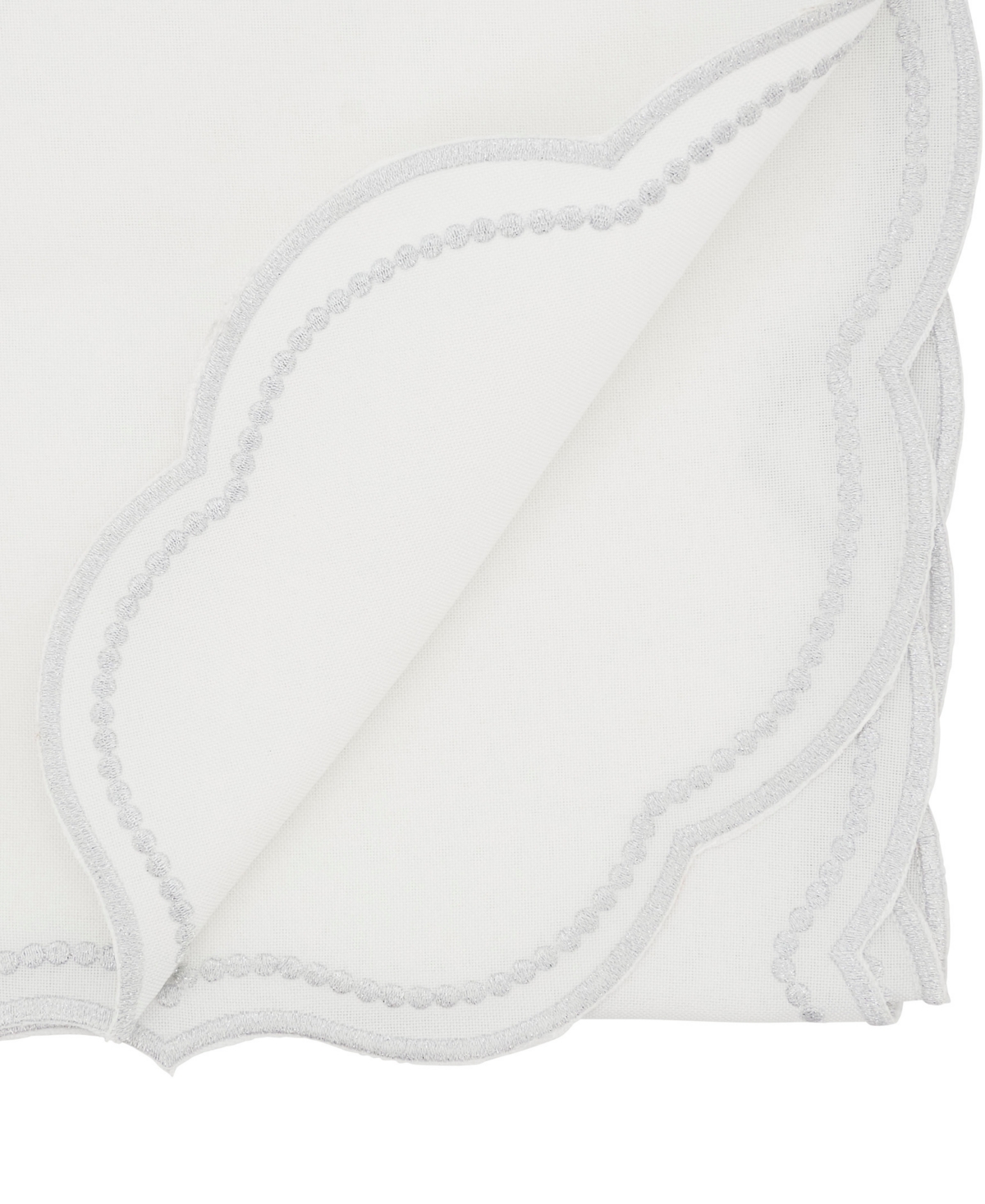 SARO LIFESTYLE EMBROIDERED POLKA DOT TABLE RUNNER, 16" X 70" 