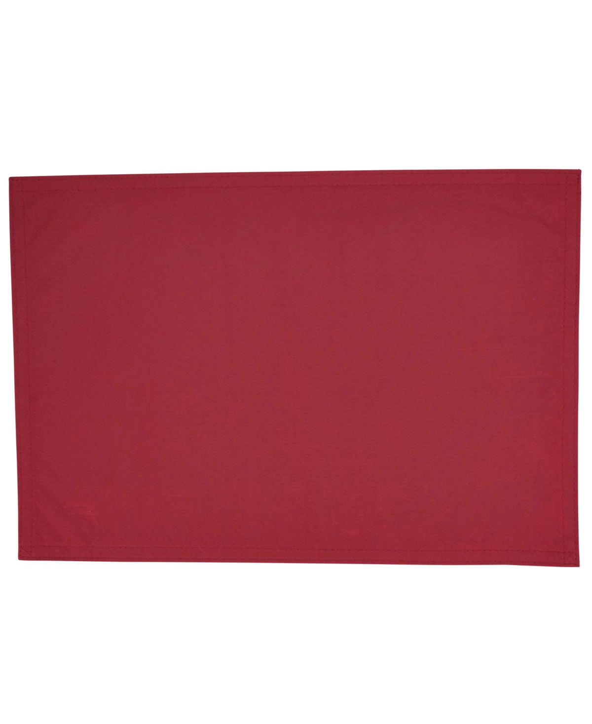 Saro Lifestyle Refined Stitched Plaid Placemat, Set Of 4 In Burgundy
