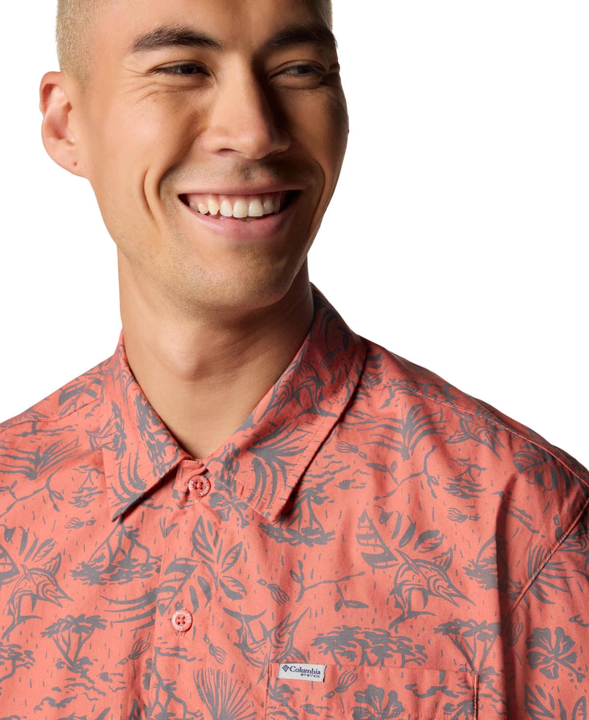 Shop Columbia Men's Pfg Trollers Best Short Sleeve Shirt In Faded Peac