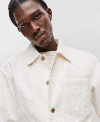 Men's Embroidered-Twill Cotton Jacket, Exclusively at Macy's