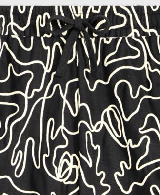 Men's Floral Embroidered Shorts, Exclusively at Macy's