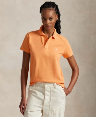 Women's Classic-Fit Mesh Polo Shirt