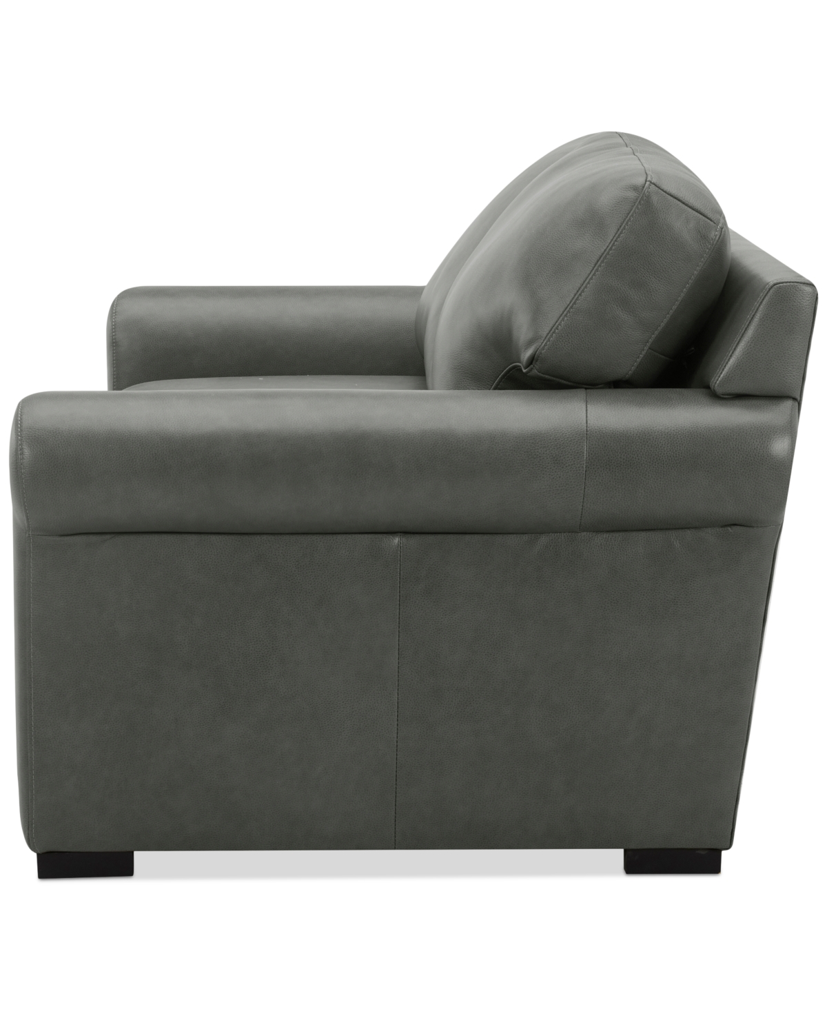 Macy's Radley 61" Leather Roll Arm Loveseat, Exclusively At  In Anthracite