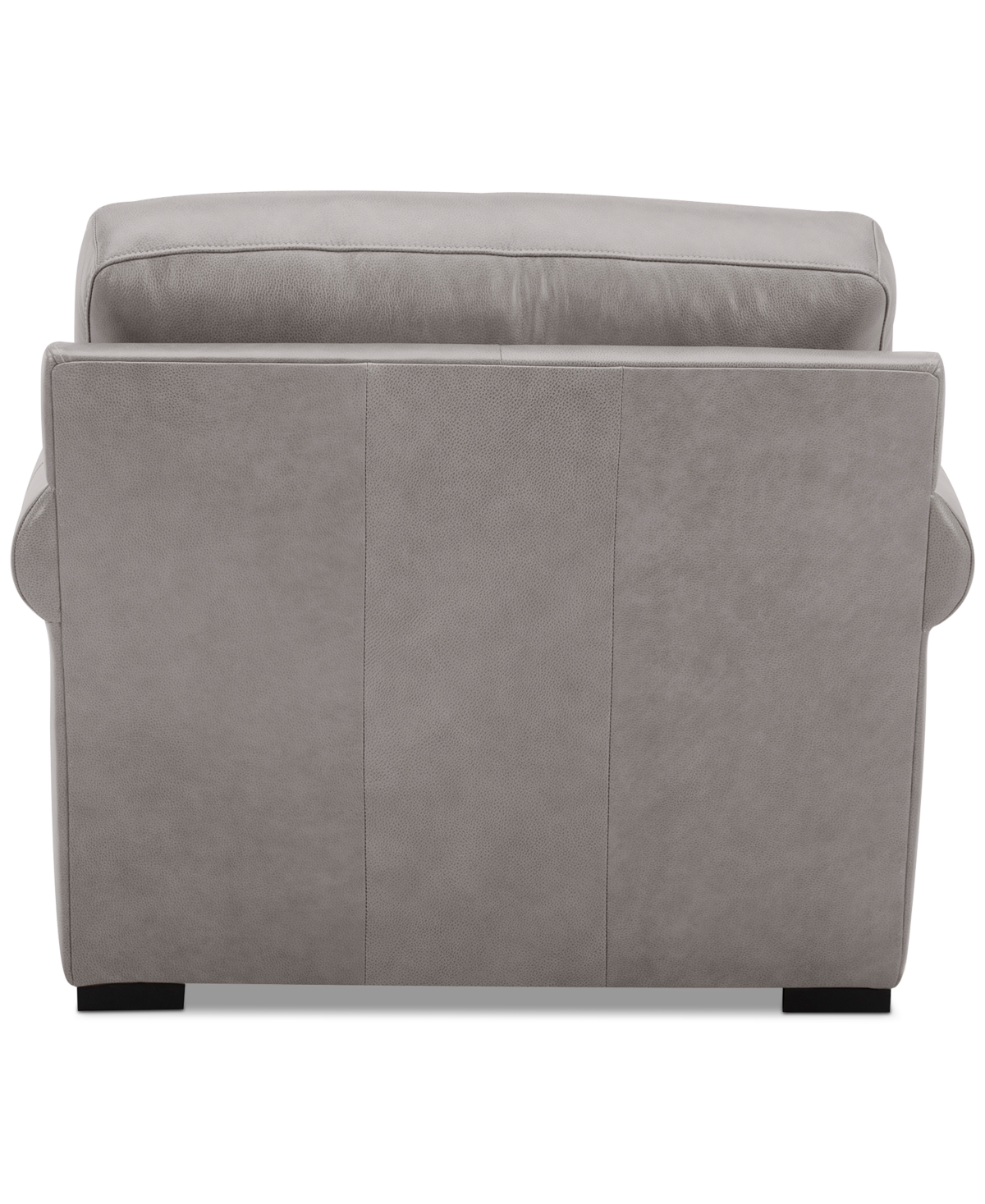Macy's Radley 38" Leather Roll Arm Chair, Exclusively At  In Ash