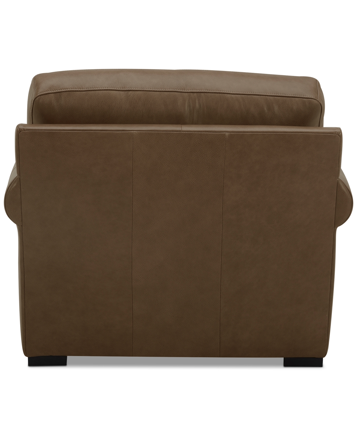 Macy's Radley 38" Leather Roll Arm Chair, Exclusively At  In Sand
