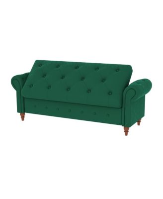 Upholstered Storage Bench with Rolled Arms