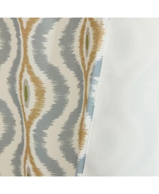 Tanner Ogee Ikatt Damask Patterned Window Grommet Curtains Bedroom - Light Blocking Darkening Window Panels, Set of 2 (Taupe/Grey, 37 W x 84 L)