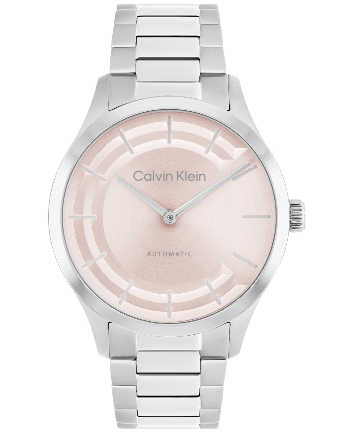 Calvin Klein Women's Iconic Automatic Silver Tone Stainless Steel Bracelet Watch, 36mm