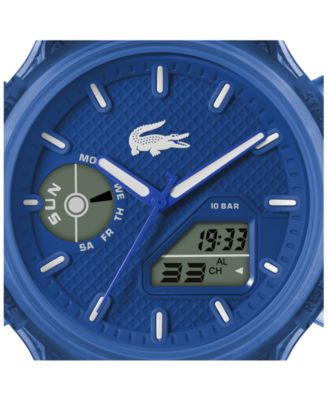 Men's LC33 Blue Silicone Strap Watch, 45mm