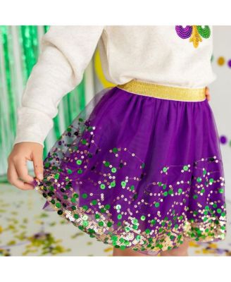 Baby Girls Mardi Gras Confetti Tutu Skirt