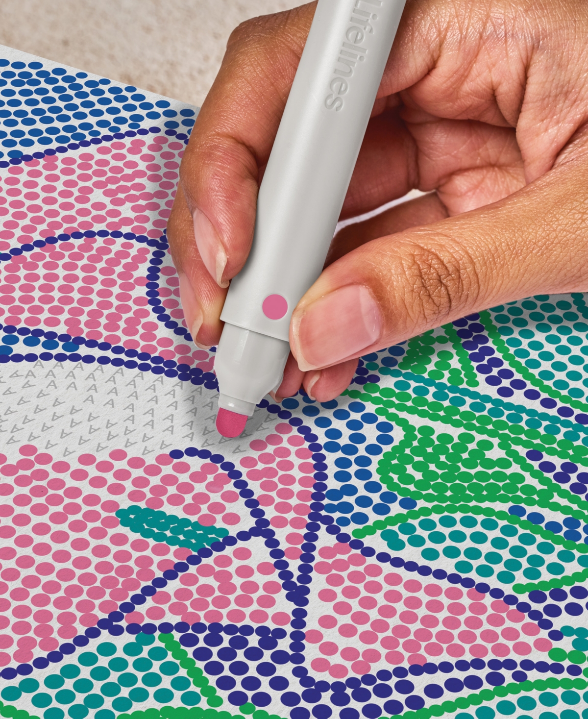 Lifelines Flowart Dot-by-letter Art Kit In Multi