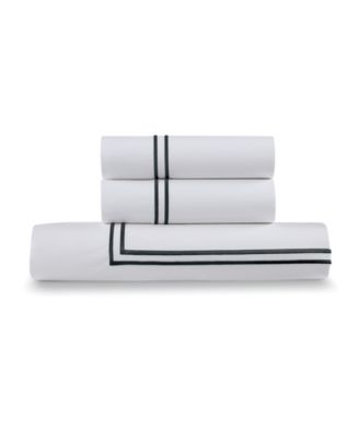 100% Cotton Percale Satin Stitched 3-Pc. Duvet Cover Set, Full/Queen