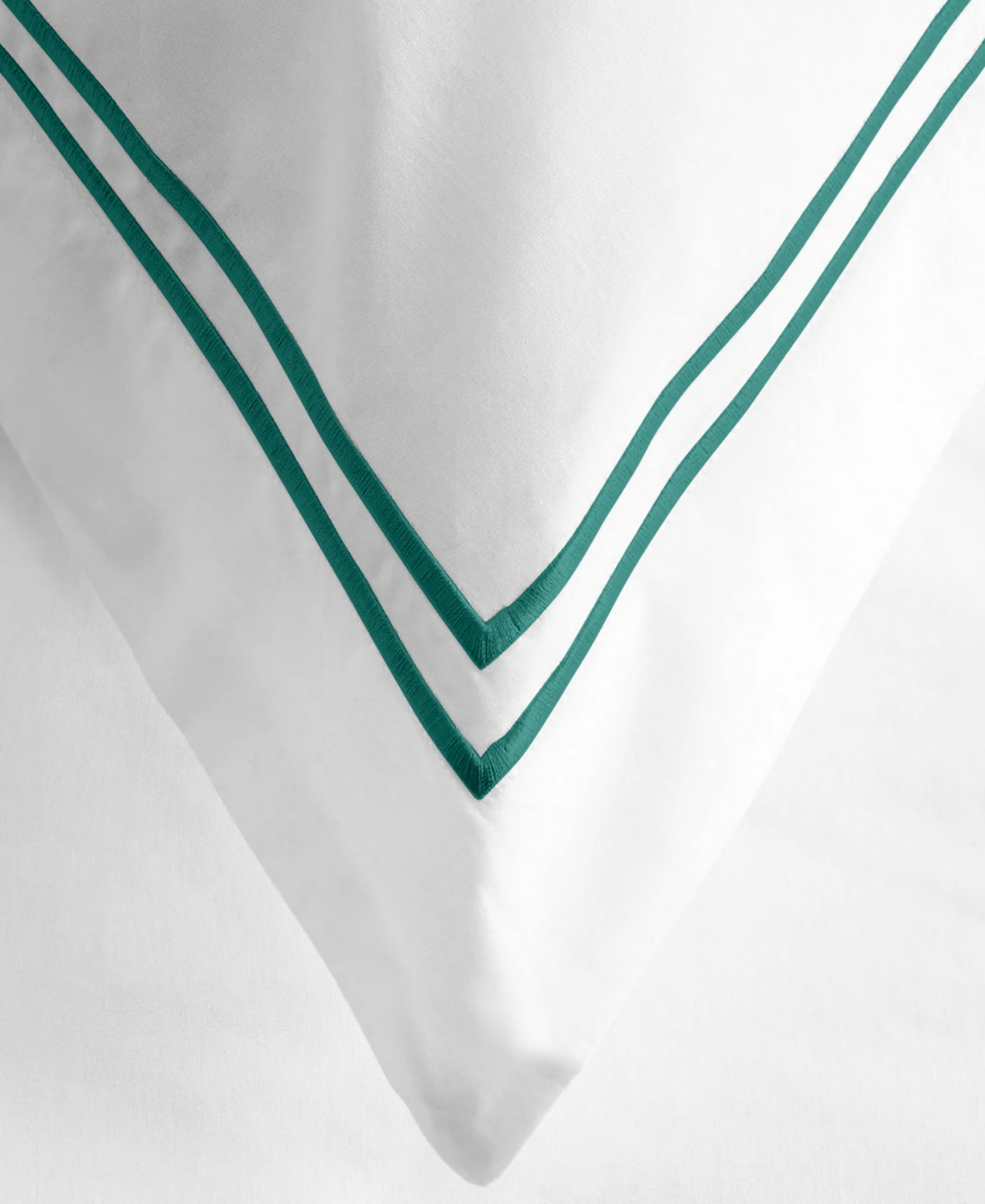 Ella Jayne Percale Satin Stitched 3-pc. Duvet Cover Set, Twin/twin Xl In Dark Green