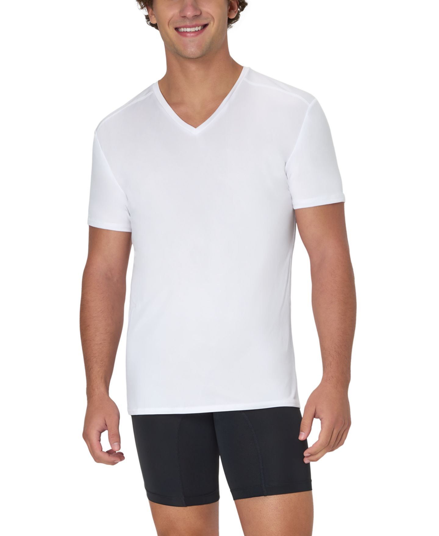 Мужские футболки Hanes 3pk. Ultimate Moves X-Temp Performance V-Neck T-Shirts, цвет: Белый — фото 2