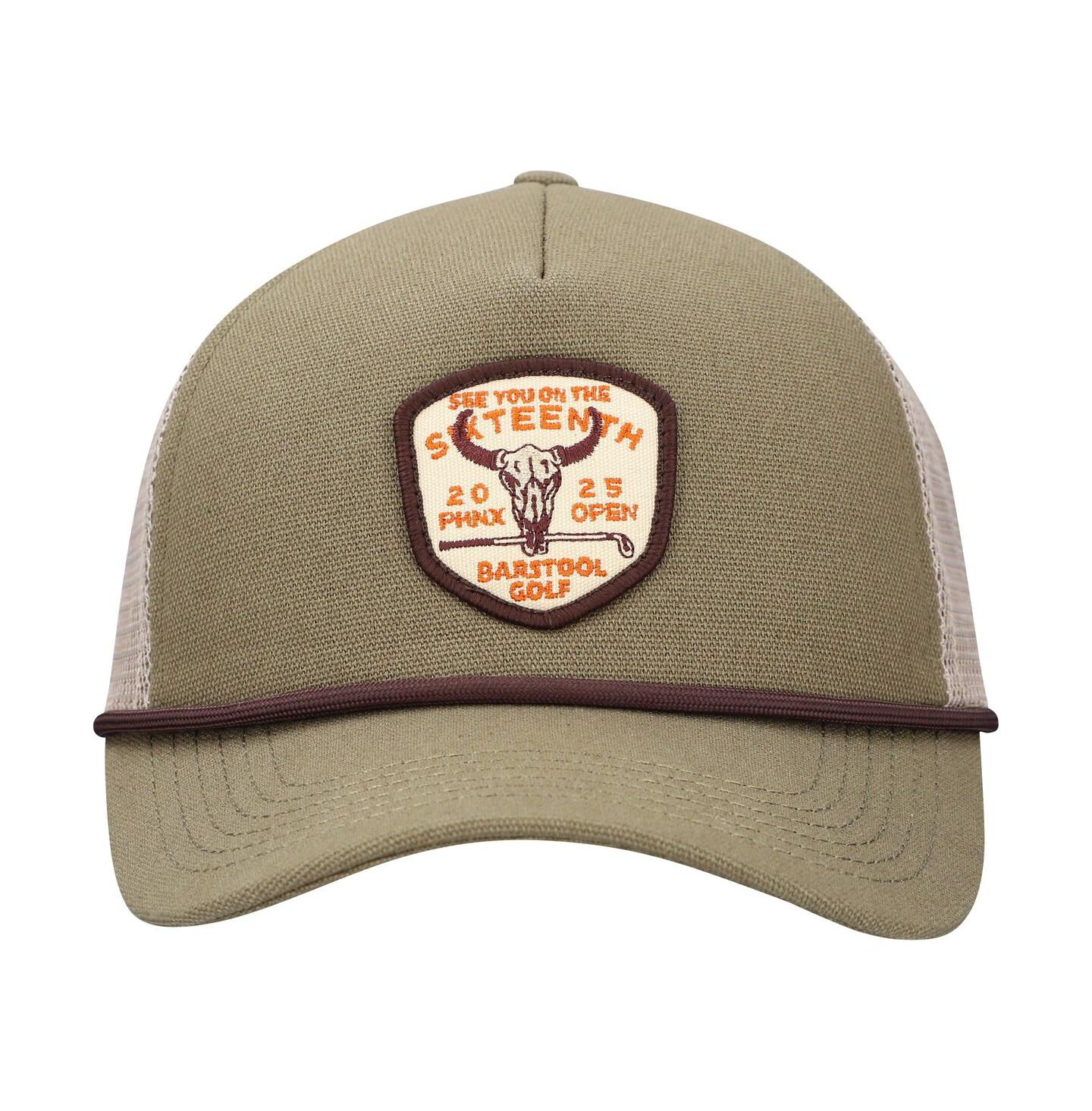 Мужская кепка Barstool Golf Green WM Phoenix Open Sixteenth Hole Canvas Rope Adjustable Hat — фото 4