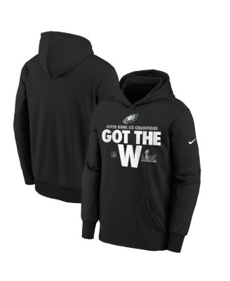 Nike - Big Boys and Girls Black Philadelphia Eagles Super Bowl LIX Champions Parade Pullover Hoodie