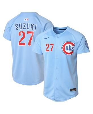 Nike - Big Boys and Girls Seiya Suzuki Baby Blue Chicago Cubs 2nd Alternate Limited Player Jersey