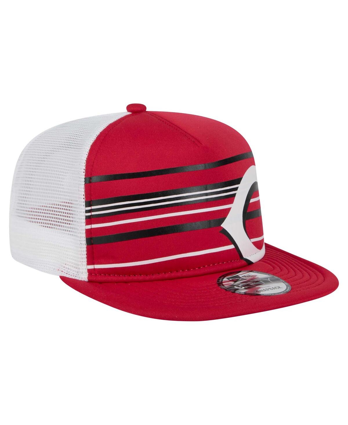 New Era Men's Red Cincinnati Reds 9fifty A-frame Trucker Snapback Hat In Red