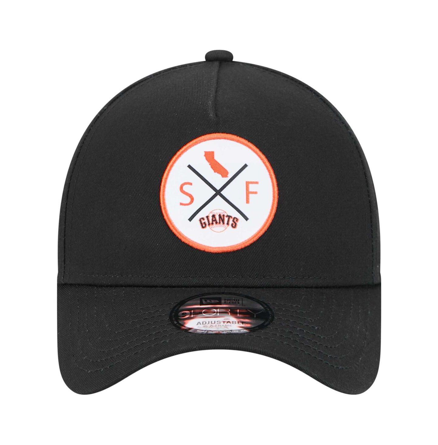 Мужская кепка New Era Black San Francisco Giants 9FORTY A-Frame Adjustable Hat — фото 5