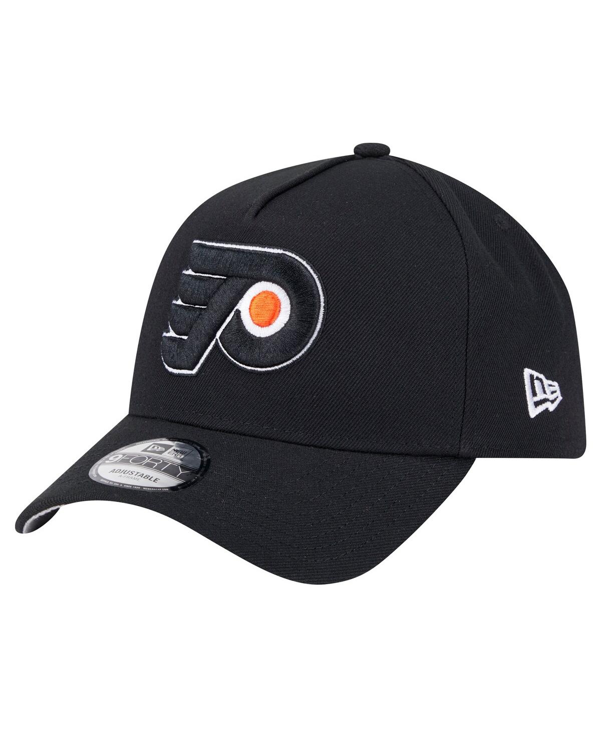 NEW ERA MEN'S BLACK PHILADELPHIA FLYERS CORE A-FRAME 9FORTY ADJUSTABLE HAT 