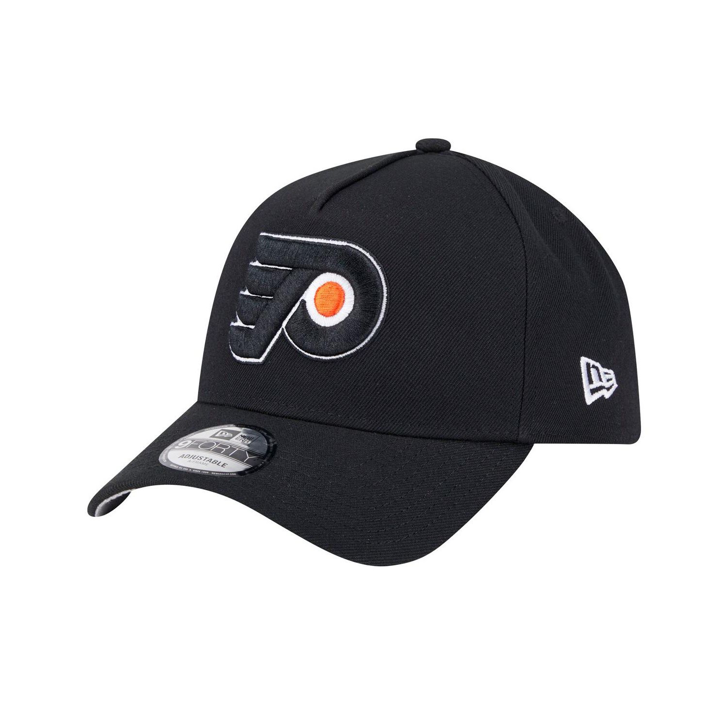 Men's Black Philadelphia Flyers Core A-Frame 9FORTY Adjustable Hat
