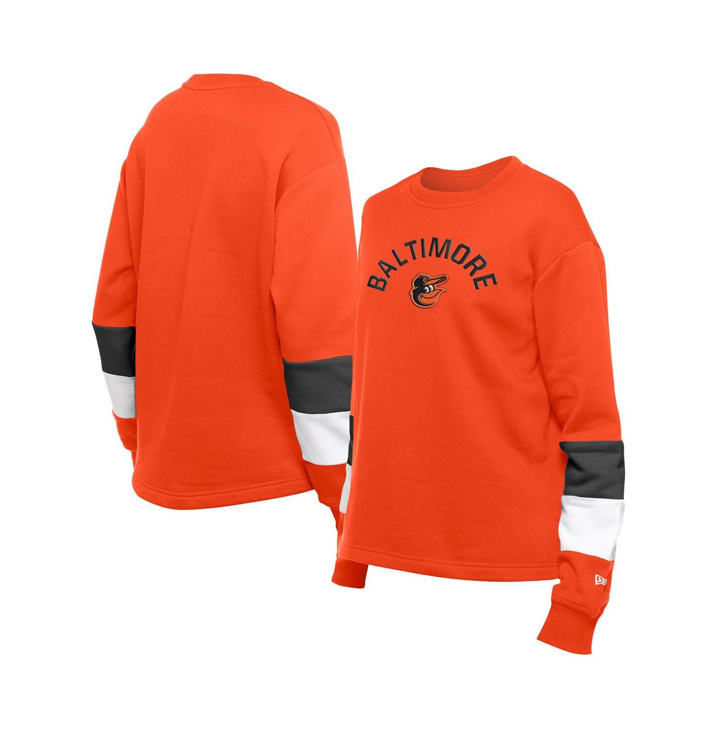 Женская толстовка New Era Orange Baltimore Orioles Gameday Crewneck — фото 1
