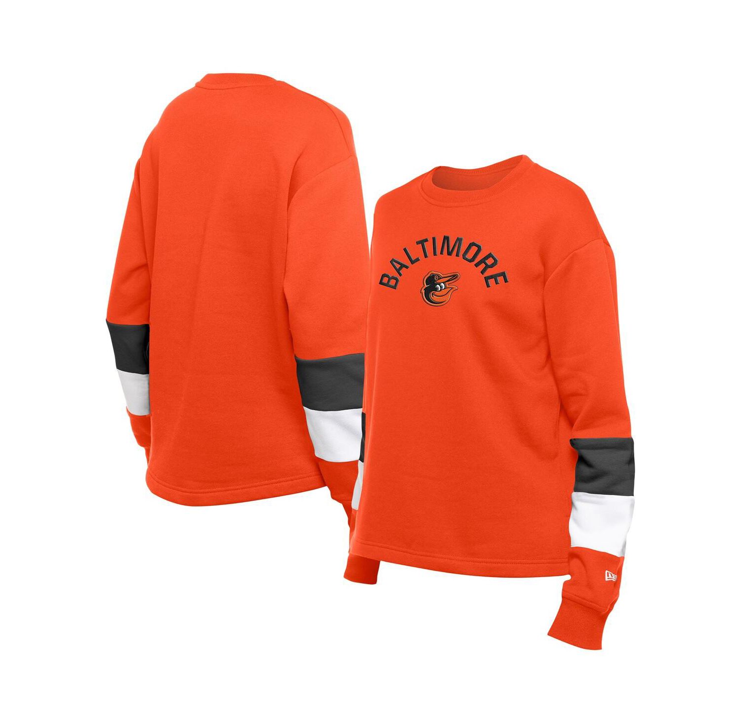 Women's Orange Baltimore Orioles Gameday Crewneck Sweatshirt
