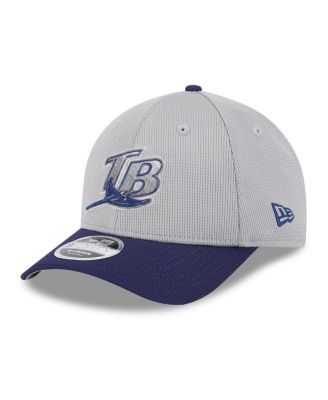 New Era - Men's Gray/Navy Tampa Bay Rays 2025 Batting Practice 9FORTY M-Crown Adjustable Hat