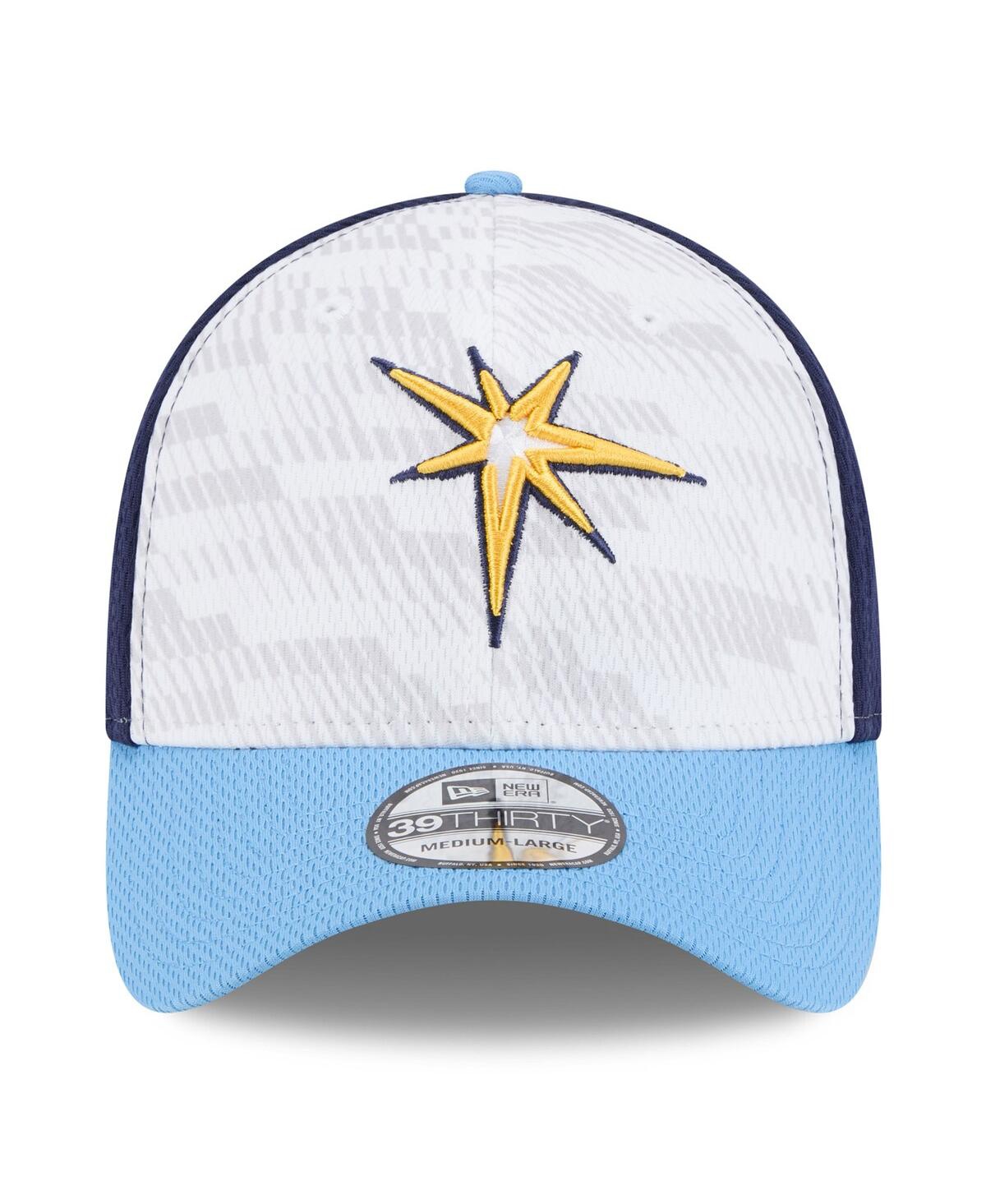 NEW ERA MEN'S NAVY/LIGHT BLUE TAMPA BAY RAYS 2025 MLB CLUBHOUSE 39THIRTY FLEX HAT 