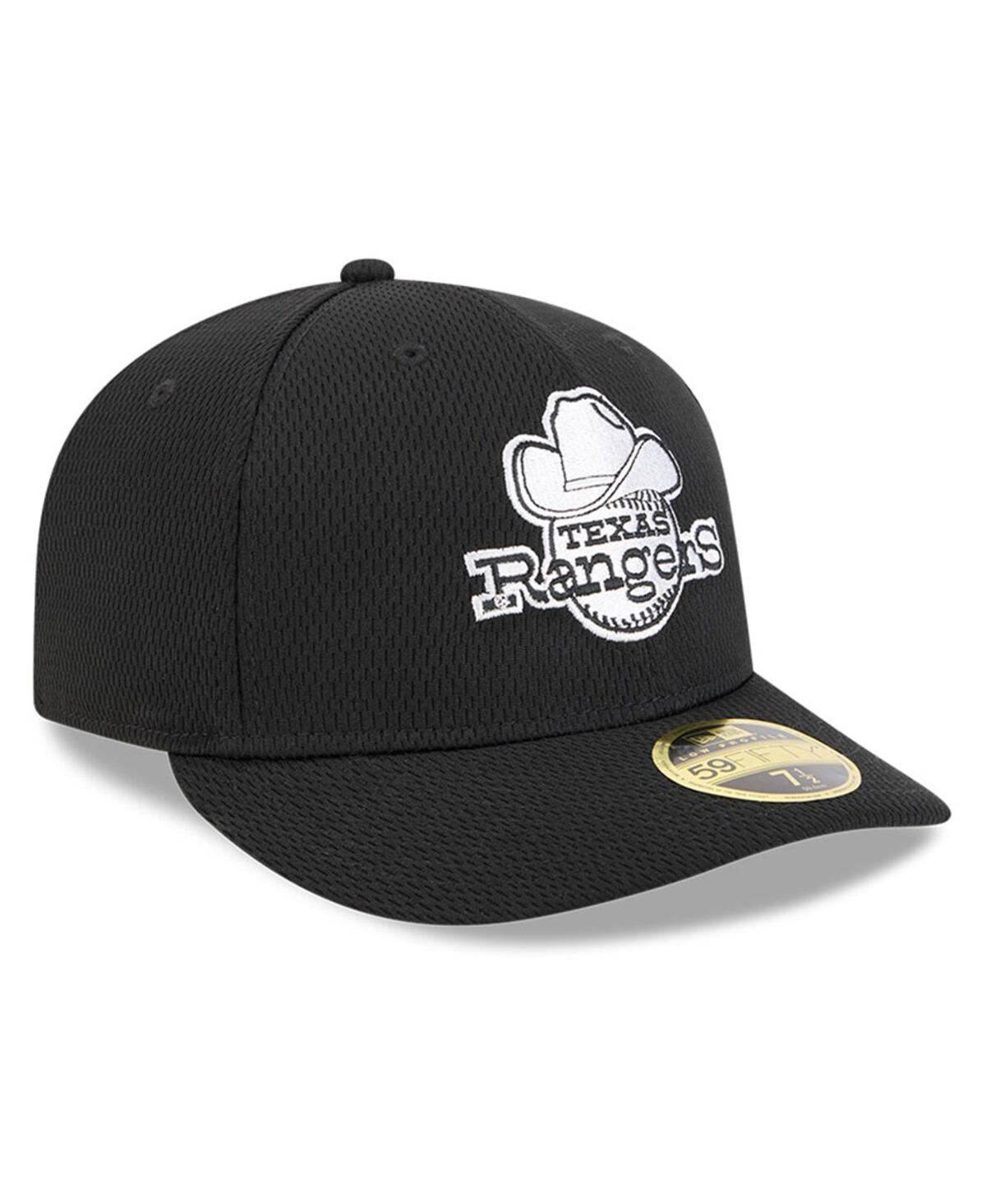New Era Men's Black Texas Rangers 2025 Mlb Clubhouse Low Profile 59fifty Fitted Hat In Black