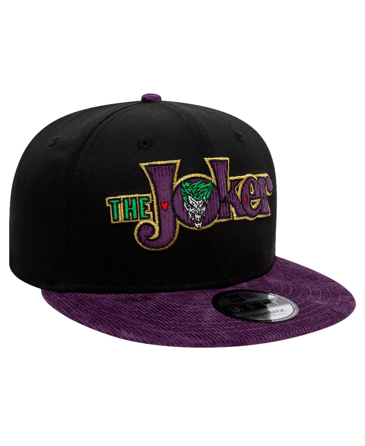 New Era Men's Black Joker Script 9fifty Snapback Hat In Black