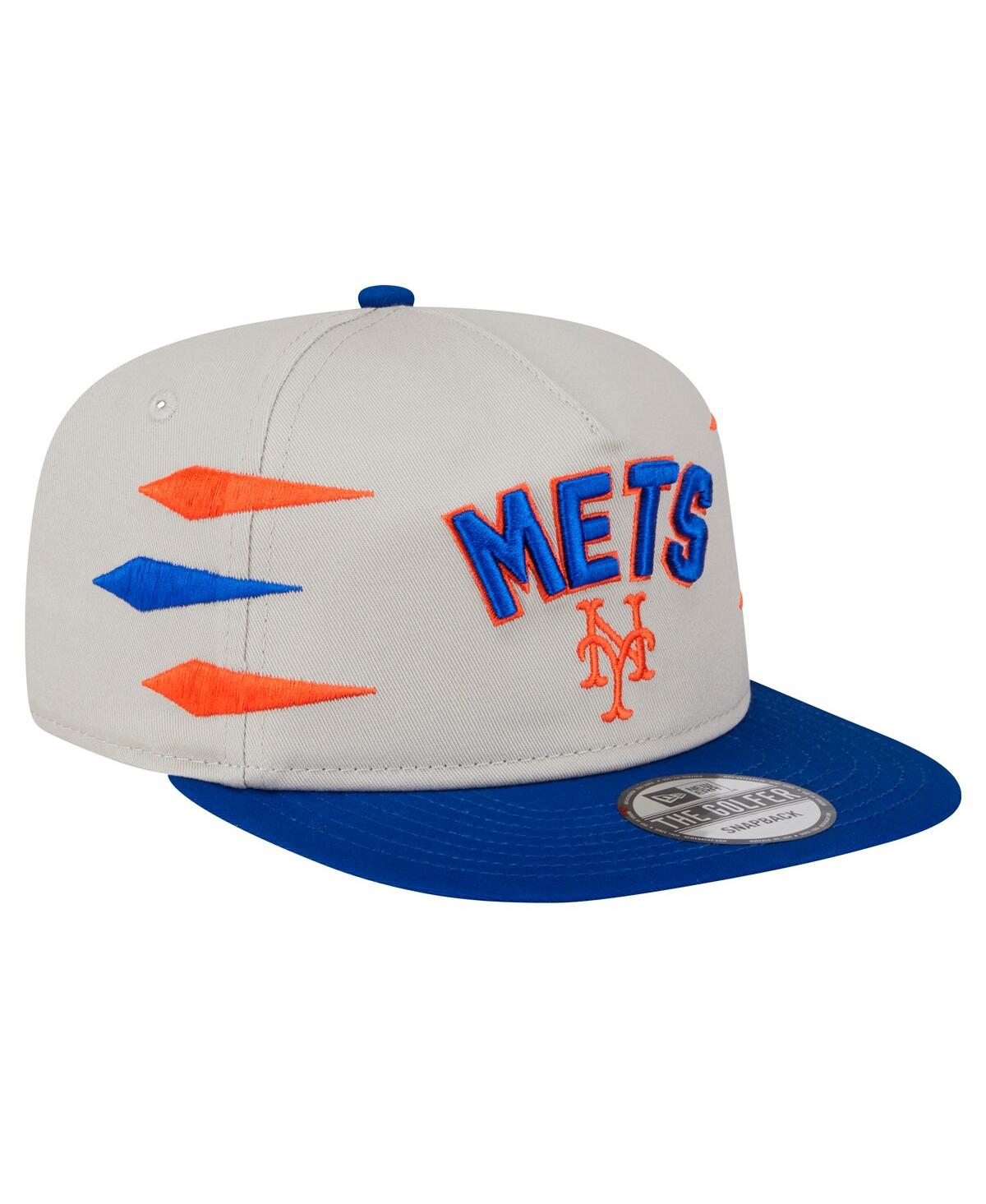 NEW ERA MEN'S CREAM NEW YORK METS IRON GOLFER SNAPBACK HAT 