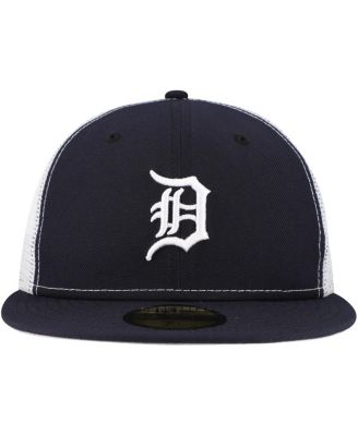 Men's Navy Detroit Tigers Team Color 59FIFTY Trucker Fitted Hat