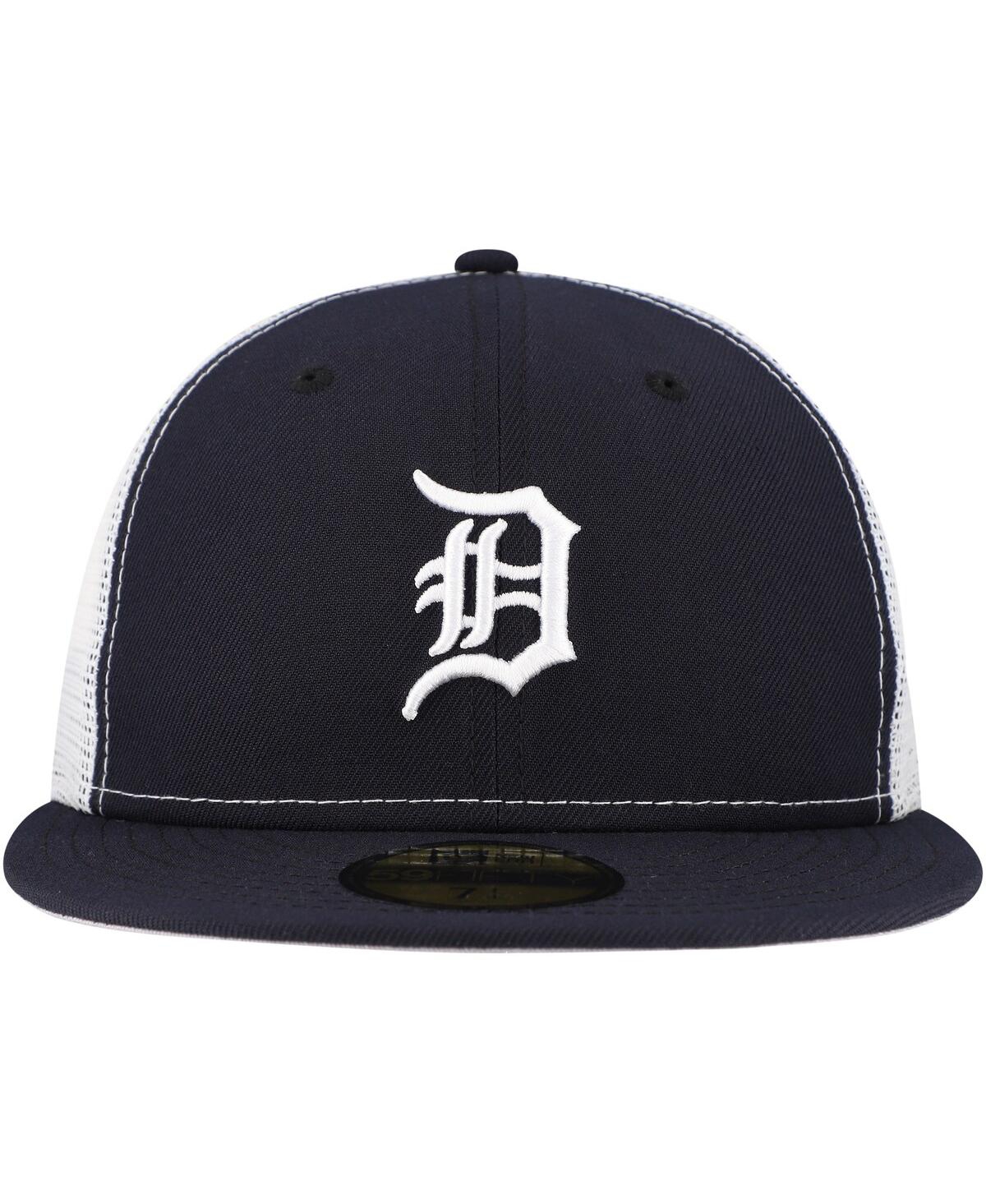 Shop New Era Men's Navy Detroit Tigers Team Color 59fifty Trucker Fitted Hat