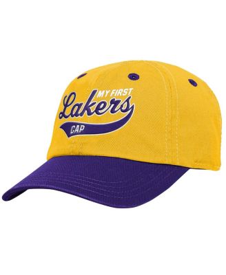 Outerstuff - Baby Boys and Girls Gold Los Angeles Lakers My First Tail Sweep Slouch Flex Hat