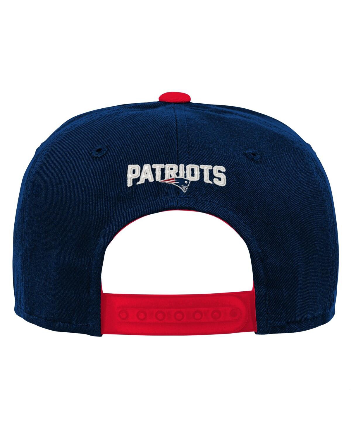Outerstuff Big Boys And Girls Navy New England Patriots Team Pre-curved Adjustable Hat In Navy