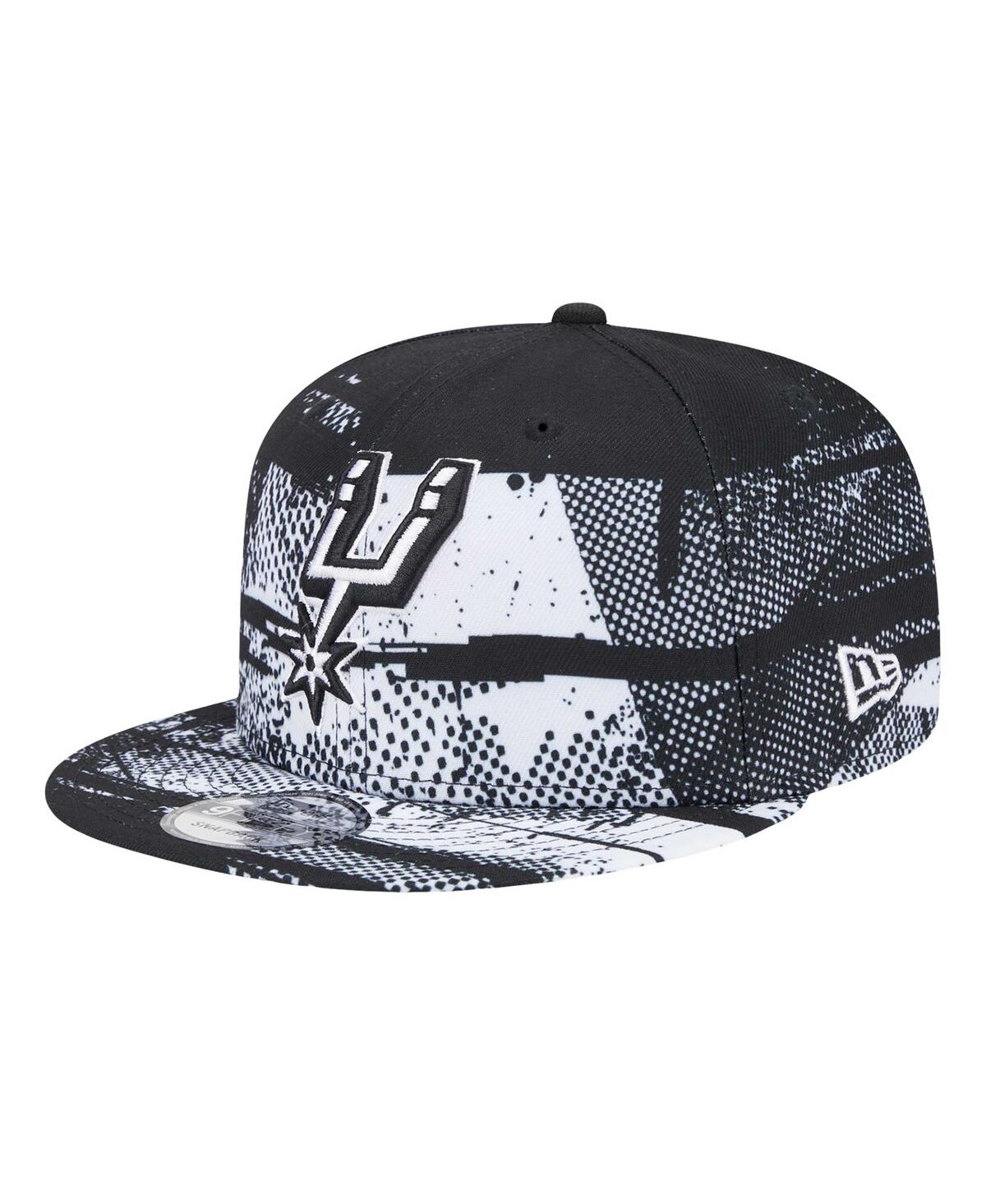 New Era Black San Antonio Spurs Tip-off 9fifty Snapback Hat In Black