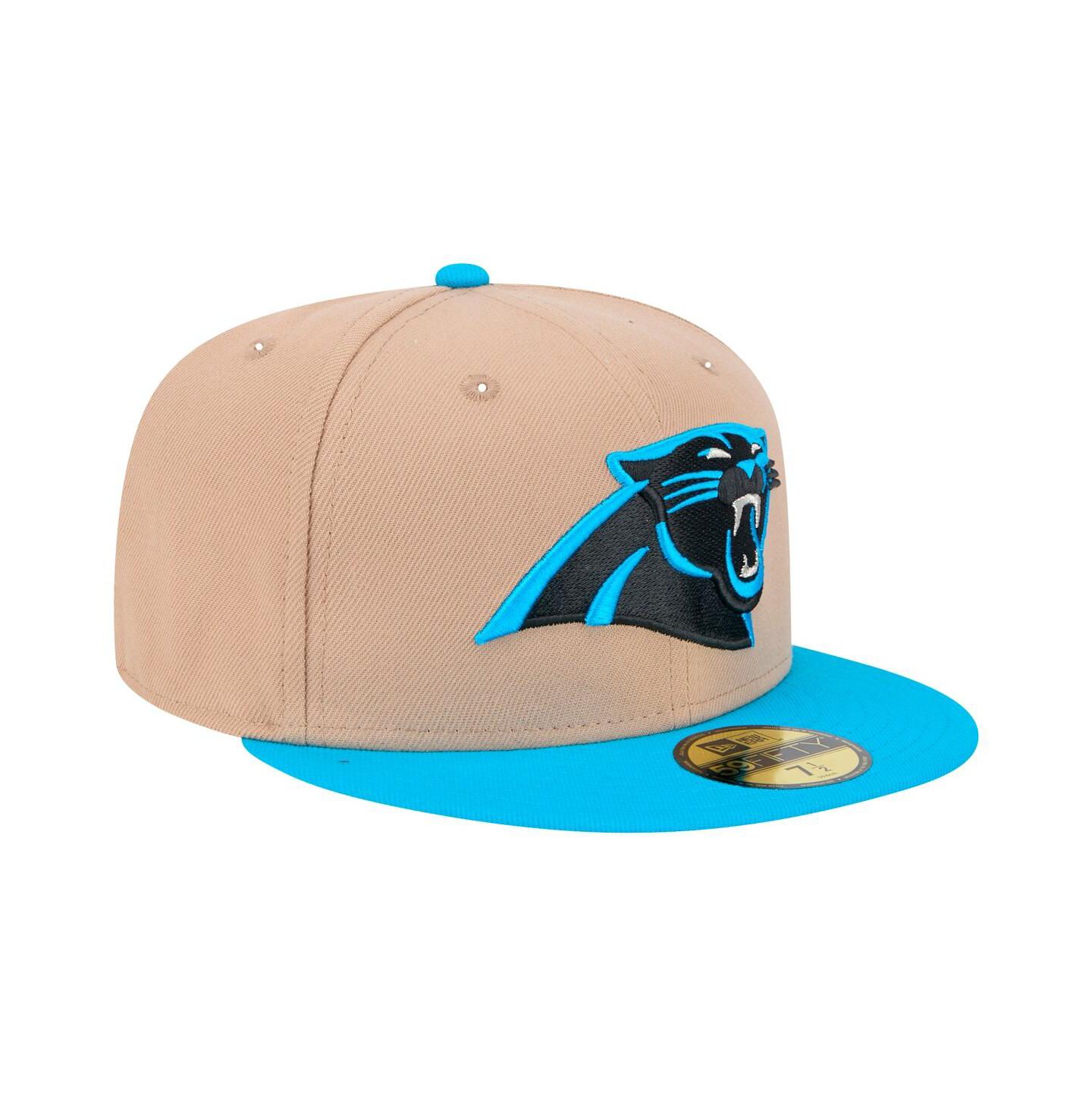 Мужская кепка New Era Tan Carolina Panthers Logo Main 59FIFTY Fitted Hat — фото 4