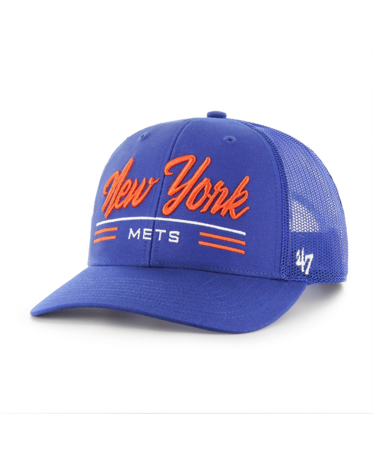 47 Brand Men's Royal New York Mets Garner Trucker Adjustable Hat In Royal