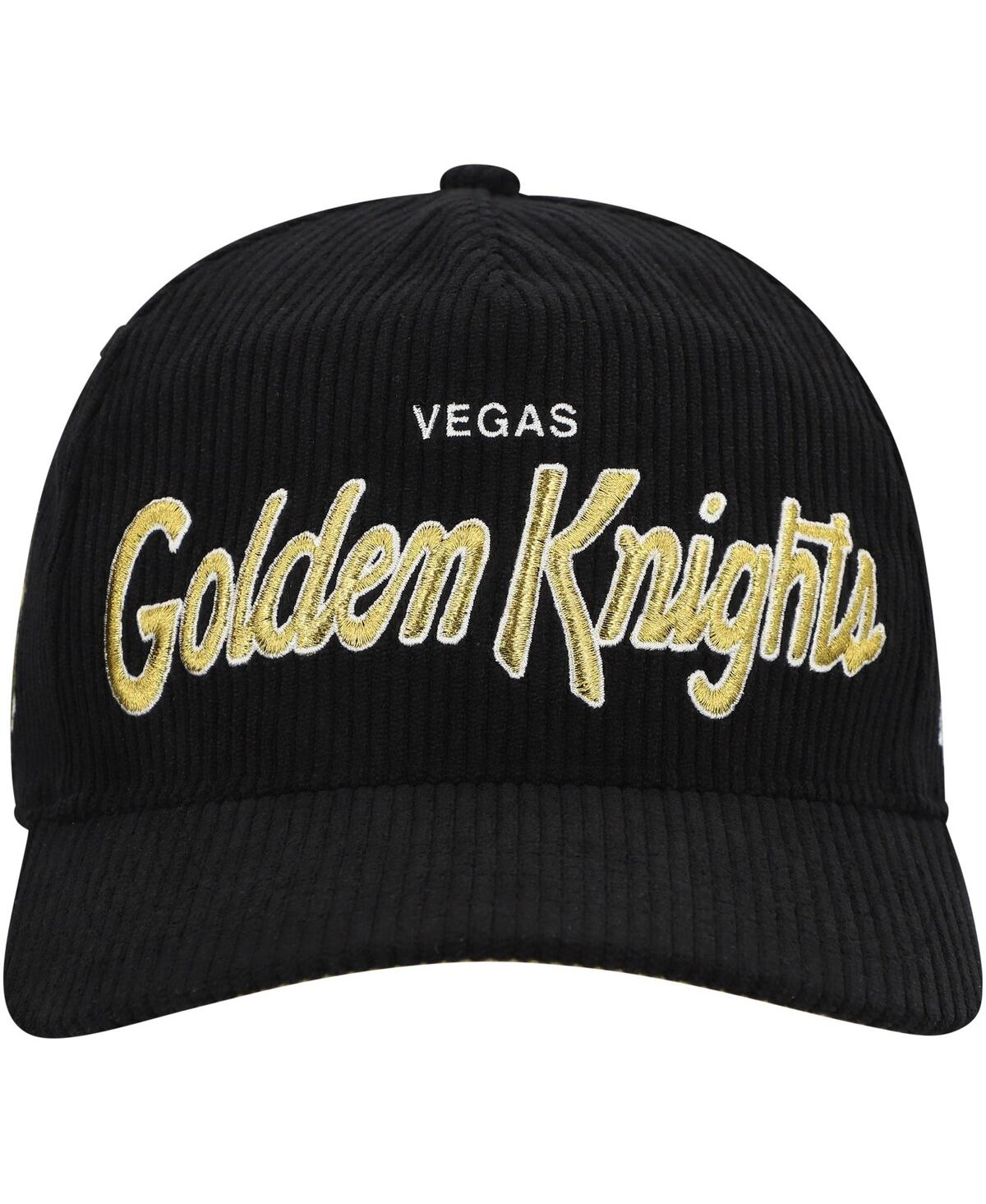 Shop 47 Brand Men's Black Vegas Golden Knights Crosstown Corduroy Hitch Adjustable Hat