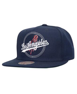 Mitchell & Ness - Men's Navy Los Angeles Dodgers Double Up Snapback Hat